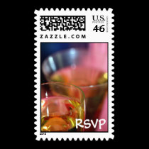 Champagne Glasses Postage - RSVP postage