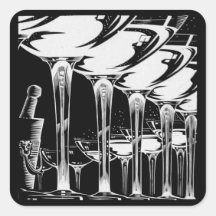 Champagne Glasses Sticker