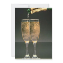 Champagne Glasses Wedding Shower Invitation