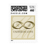Champagne Gold Infinity Hand Clasp Wedding Stamps