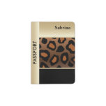Champagne Leopard Animal Print | Personalize Passport Holder