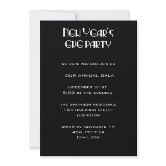 Champagne New Year's Eve Party Invitation invitation
