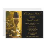 Champagne Party birthday invitation