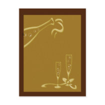 champagne red and gold postcards by partypassion champagne red and gold postcards