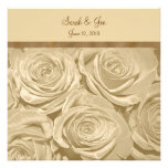 Champagne Roses Formal Wedding Invitation
