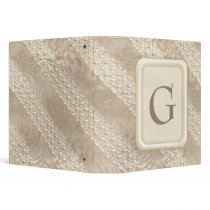 Champagne Satin Ribbons Vinyl Binder