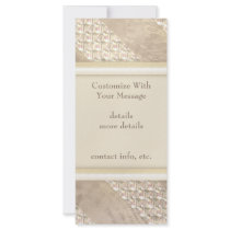 Champagne Satin Ribbons Rack Card Design