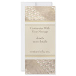 Champagne Satin Ribbons Rack Card Design