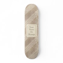 Champagne Satin Ribbons Custom Skateboard