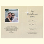 Champagne Sparkle Photo Wedding Program Template flyers