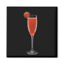 Champagne Strawberry Magnet by JoyOfLife Champagne Strawberry Magnet