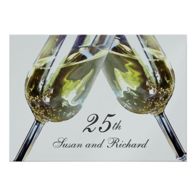Champagne Toast/ 25th Anniversary Invites