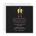 Champagne Toast Anniversary Party Invitation