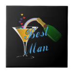 Champagne Toast Best Man Ceramic Tile