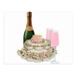 Champagne Toast Birthday Post Cards