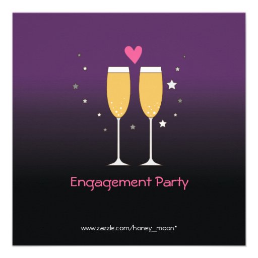 Champagne Toast Engagement Party Invitation