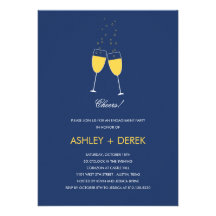 Champagne Toast Engagement Party Invitation