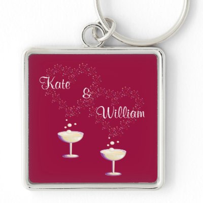 Champagne Toast Keychain