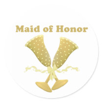 Champagne Toast Maid of Honor Gift stickers