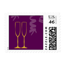 Champagne Toast Postage Stamp