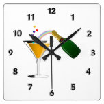 Champagne Toast Wallclock