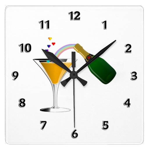 Champagne Toast Wallclock
