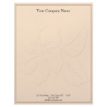 Champagne Tone on Tone Hibiscus Letterhead Template