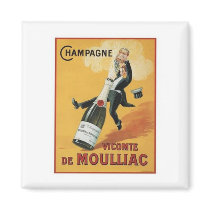 Champagne Viconte De Mouillac Fridge Magnet