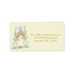 Champagne Wedding Address Label