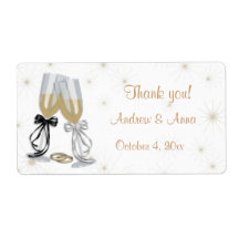 Champagne Wedding Label