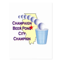 Champaign Beer Pong Champion Postcard