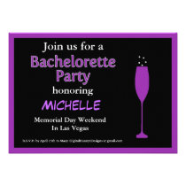 Champange Bachelorette Party Invitation invitations