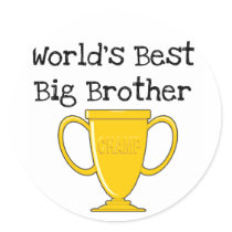 Champion Big Brother Tshirts and Gifts Round Sticker