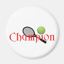 CHAMPION TENNINS PLAYER REFRIGERATOR MAGNETS