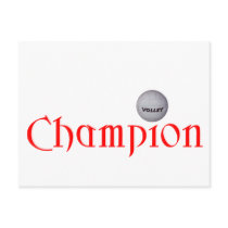 CHAMPION VOLLEYBALL postcards by sportsstuff CHAMPION VOLLEYBALL postcards