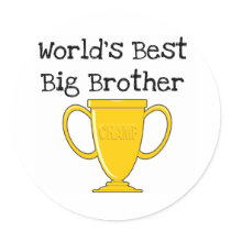 Champion World's Best Big Brother stickers