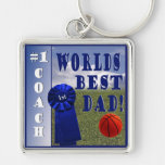 Champion - Worlds Best Dad & #1 Coach Keychain