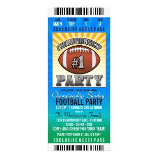 Championship Sunday Football Party Announcements
