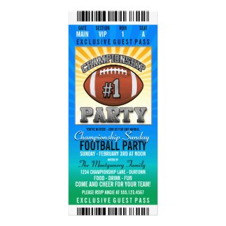 Championship Sunday Football Party Announcements
