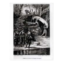 Champlain Exploring the Canadian Wilderness Post Card