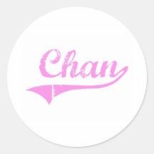 Chan Last Name Classic Style Stickers