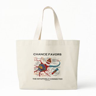 Chance Favors The Intuitively Connected (Neuron) zazzle_bag