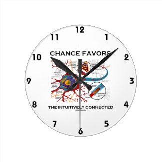 Chance Favors The Intuitively Connected (Neuron) Round Wall Clocks