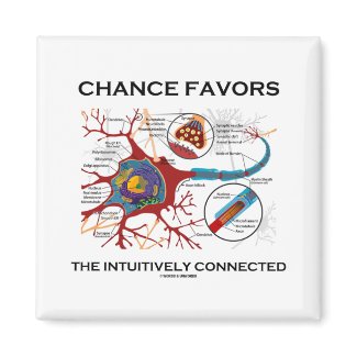 Chance Favors The Intuitively Connected (Neuron) zazzle_magnet