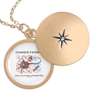 Chance Favors The Intuitively Connected (Neuron) zazzle_necklace