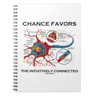 Chance Favors The Intuitively Connected (Neuron) Spiral Note Book