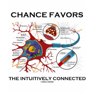 Chance Favors The Intuitively Connected (Neuron) zazzle_shirt