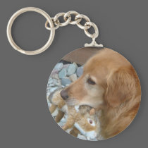 Chance - the Golden Retriever keychains