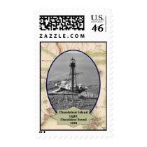 Chandeleur Lighthouse Stamp by FlorArt Chandeleur Lighthouse Stamp