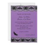 Chandelier & Bats Wedding Invitation